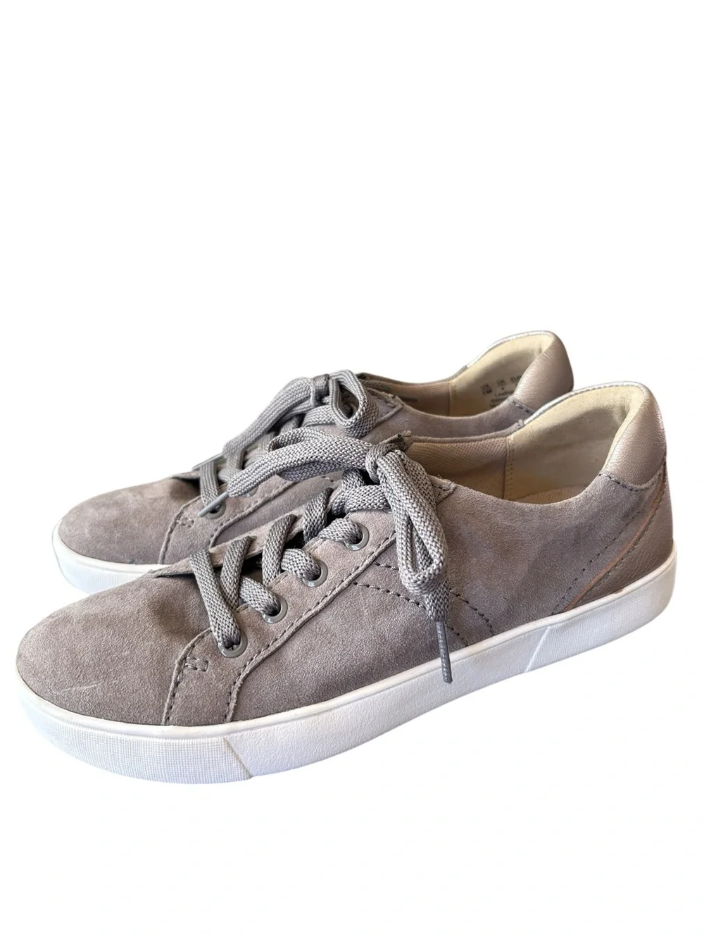 Naturalizer Morrison Gray Fog Suede Leather Lace Up Sneaker Size 7